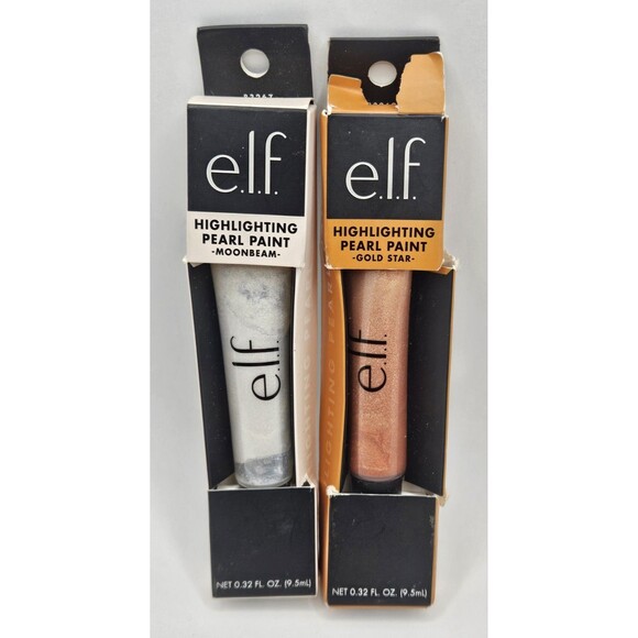 e.l.f. Highlighting Pearl Paint Full Size - Moonbeam - Gold Star Lot Of 2 NIB - Picture 1 of 2